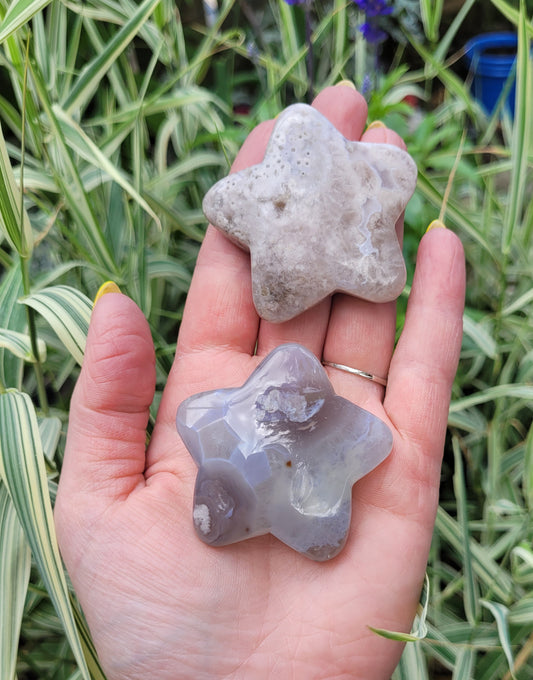 Flower Agate Puffy Stars