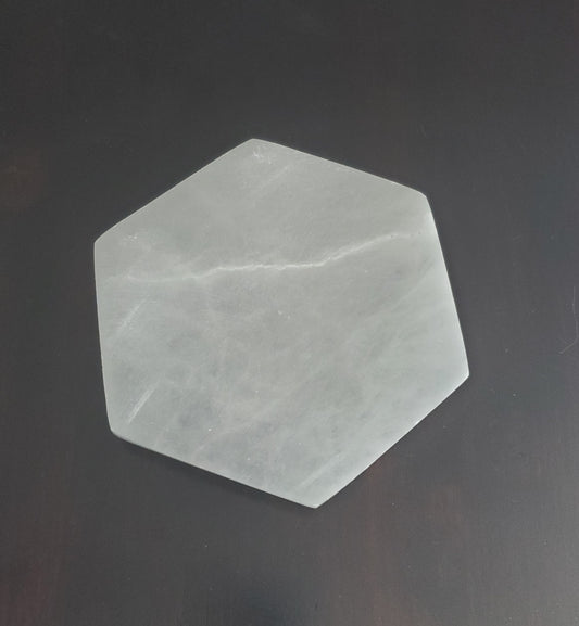 Selenite Hexagon Charging Plate